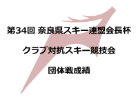 第33回奈良県スキー連盟会長杯クラブ対抗スキー競技会　団体戦成績